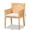 Baxton Studio Karis Modern and Contemporary Natural Finished Wood and Rattan Armchair 185-11869-Zoro - alternate 9